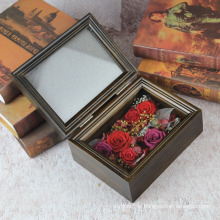 Christmas Valentines day gift flowers frame box preserved fresh flower photo frame gift wooden box